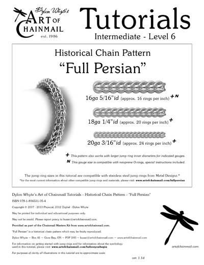 Dylon Whyte`s Art of Chainmail Tutorial - Historical Chain Pattern: Full Persian