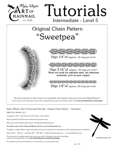 Dylon Whyte`s Art of Chainmail Tutorial - Original Chain Pattern: Sweetpea