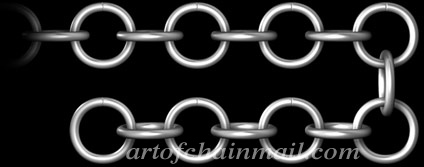 Bring the chain back on itself to form the base of a new row