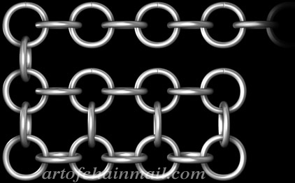 Bring the chain back on itself to form the base of a new row