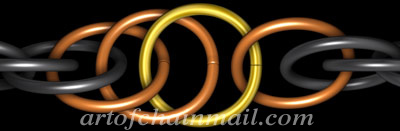 Adding the first link in joining 1 into 4 Spiral Chain